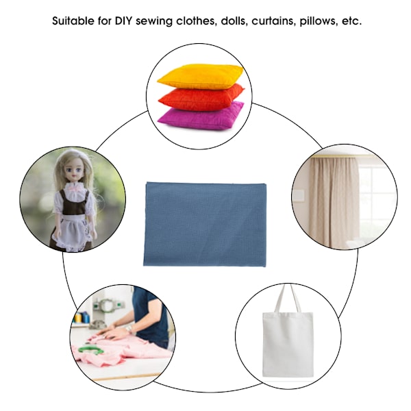 DIY sy bomull lin broderi stoff stoff klær tilbehør håndverk vanlig for hjemmedekor16#