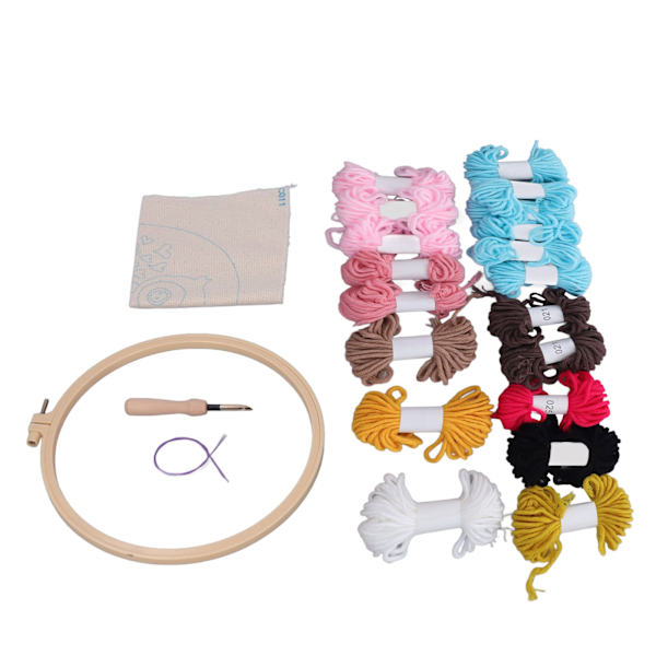 Uggla Punch Needle Kit Rosa Uggla Mönster Handcraft DIY Broderi Korsstygn DIY Punch Needle Kit för Nybörjare Barn