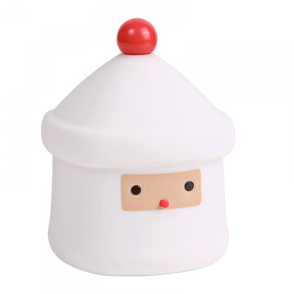 Söt jultomte nattlampa, barnlampa med 7 LED