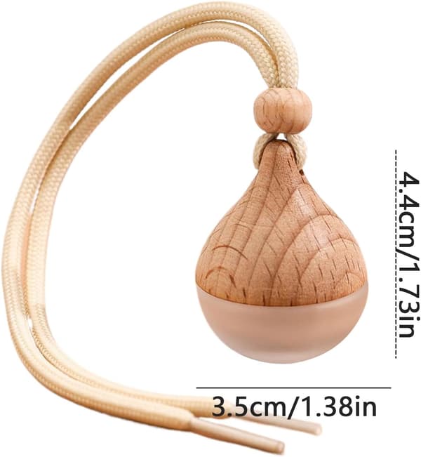 Langvarig biloljediffuser (6 ml) – Påfyllbar varmebestandig dråpeformet aromaterapi for alle rom (bil/hjem/kontor)