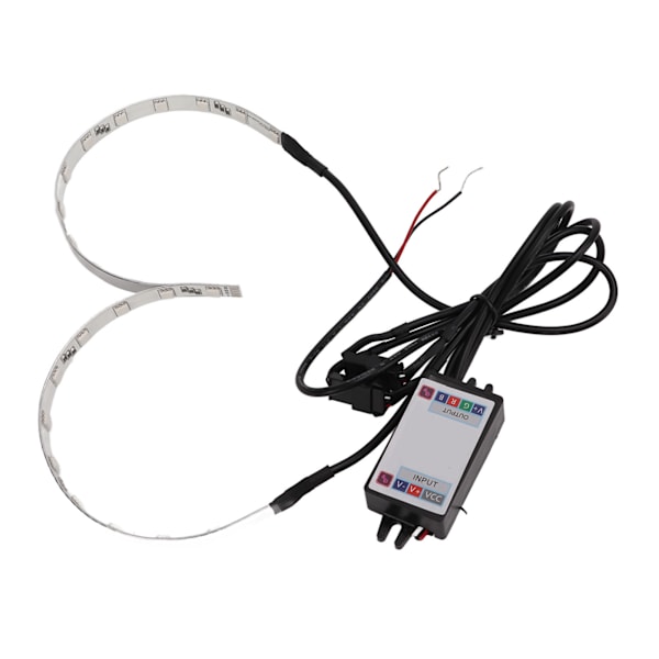 2 st Multi Color RGB LED Demon Eye Bluetooth APP-styrd Halo Ring Strålkastare för Bil