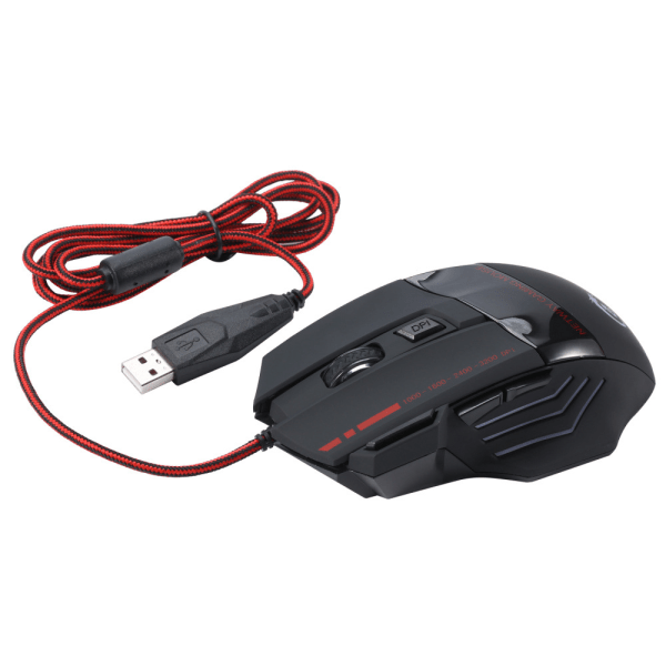 RGB marquee-mus, professionell optisk mus med kabel för spel