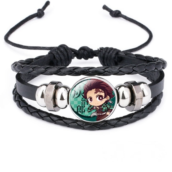 Herr Vintage Läder Armband Rep Bangle Demon S