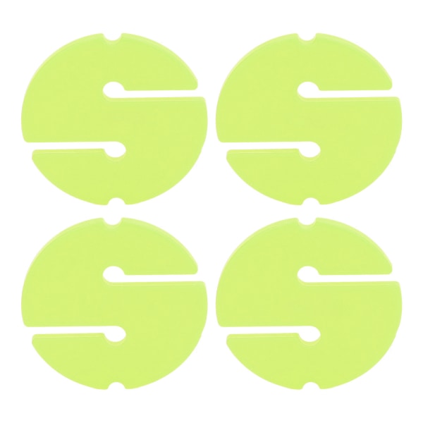 4 stk. Cave Diving Line Circle Marker ABS Scuba Safety Rope Line Round Marker for Underwater Fluorescent Yellow