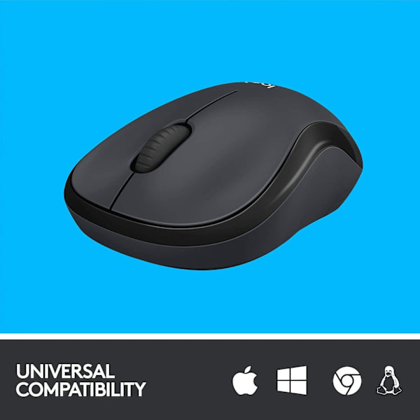 Logitech M220 HILJAINEN Langaton Hiiri, 2,4 GHz USB-vastaanottimella, 1000 DPI Optinen Seuranta, 18 Kuukauden Akku, Molemminpuolinen, Yhteensopiva PC:n, Macin, Kannettavan kanssa Blue