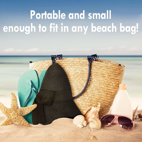 Solhatte til kvinder UPF 50+ Kvinders lette sammenklappelige/pakkelige strand solhat Black