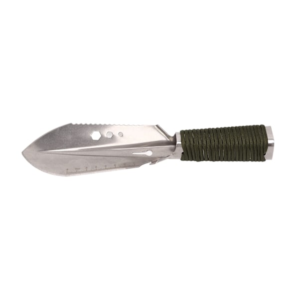Överlevnadsspade halkfri ergonomisk stålspade överlevnadsgrävspade campingspade med nylonrep för resor vandring