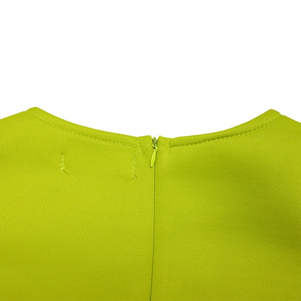 Kaula-kuplahihainen lyhyt mekko (Chartreuse XXXL)