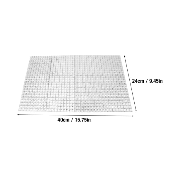 24*40cm Hotfix Rhinestone Sheet Banding Mesh Trim Sheet DIY Dekoration Tillbehör(Square 8mm)