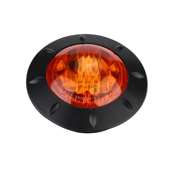 12V 4LED Mini Rund Sidemarker Forseglingslys Lampe Grommet Montering for Tilhenger Lastebil Bobil Hvit