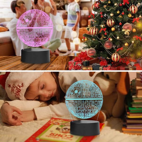 3D Illusion LED Natlampe, 16 Farver Gradvis Skiftende Touch