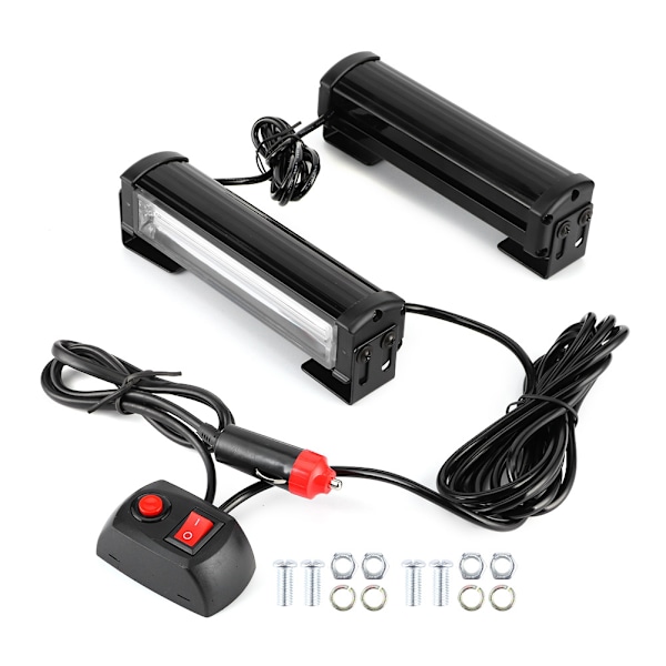 1V2 Frontgitter Strobe Lygtepane Høj lysstyrke Bil Advarselsblink 18Wx2  12V-24V