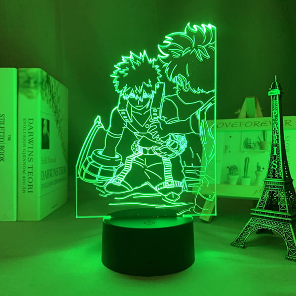 3D nattljus led Bakugo Katsuki 3D lampa Anime My Hero Aca