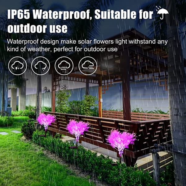 Solcellelamper Udendørs Dekorativ Solcelleblomst Pink Rime Flo