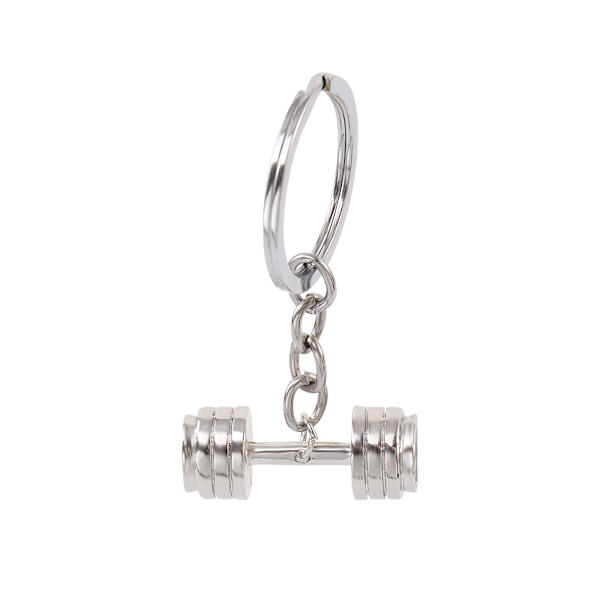 1 st miniatyrdumbbell i titanlegering, nyckelring för gym och fitness F