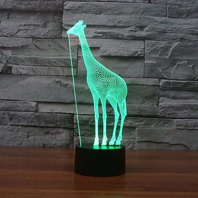 3D Giraffelampe Nattlys Berørings Bord Skrivebord Optisk Illusjon