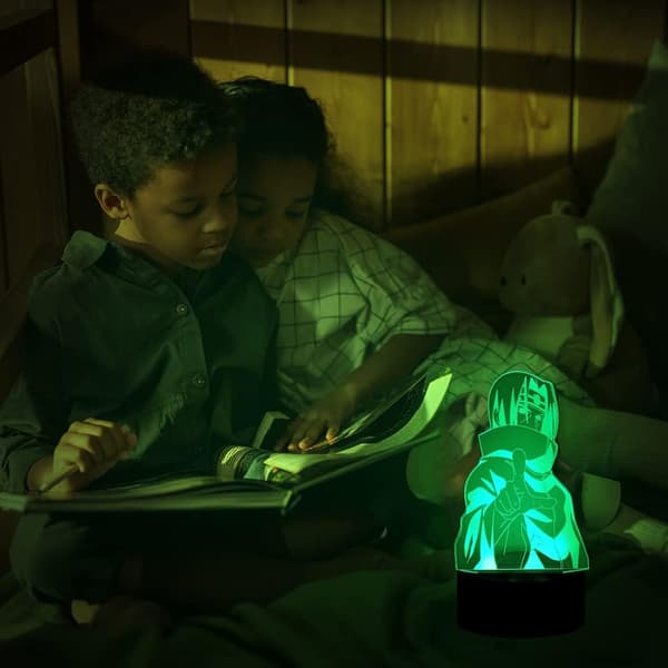 Anime LED Nattlampe, 7 Farger USB-Lading 3D Touch Illusjon