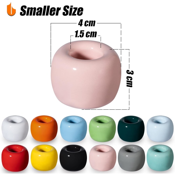 Elegant Mini Keramik Tandbørsteholder Stativ til Badeværelse Forfængelighed Bordplader, Pink Pink