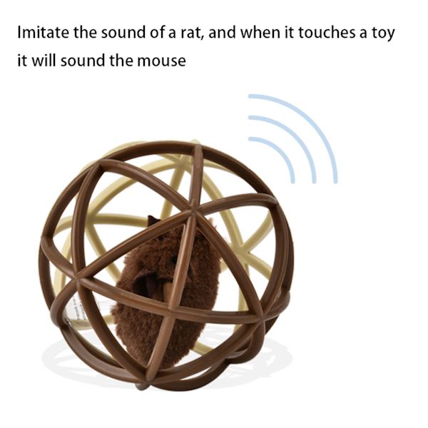 Husdjur Katt Fångenskap Mus Boll Pussel Leksak Sisal Boll Rolig Katt Molarer Klo(Ris Kaffe Färg)