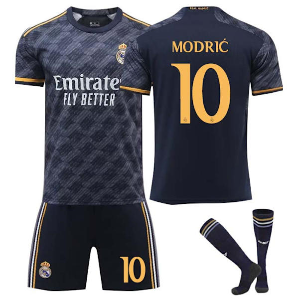 23-24 Real Madrid vieraspaita nro 10 Modric Lapset Aikuiset Jalkapallopaita Harjoitusasusetti No.10 Modric XL
