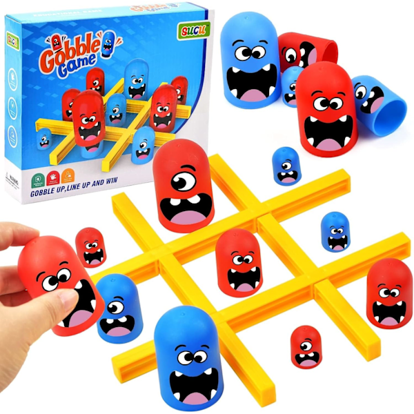 Stort Ät Litet Tic Tac Toe Spel, Brädspel Förälder-Barn Interaktivt Spel, 3+ Åriga Pojkar Flickor Vuxna, Inomhus Utomhus Familjespel Att Spela Klassiskt Spel