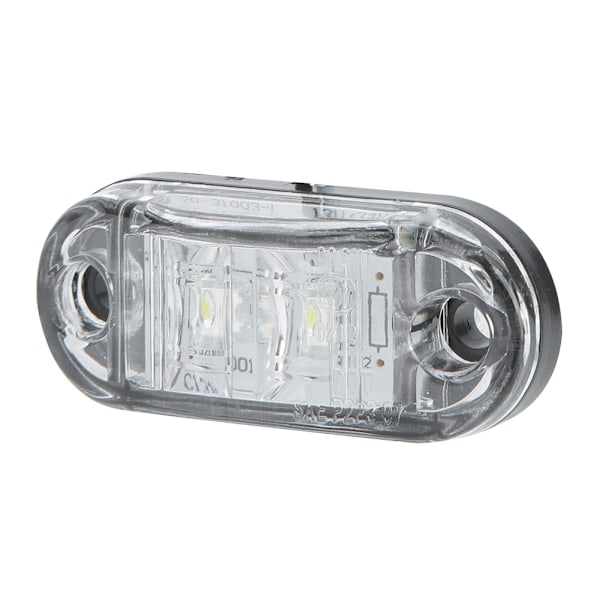 10 stk 2LED Sidelys Blinklys 10-30V Vanntett for Baklys Lastebil Hvit
