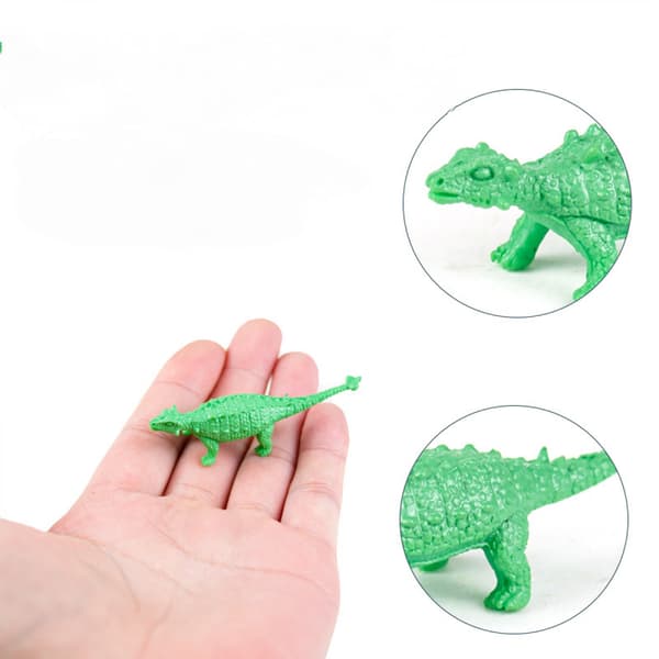 24 stk. Mini Dinosaur Figurer og Dinosaur Skeletter, Plastik