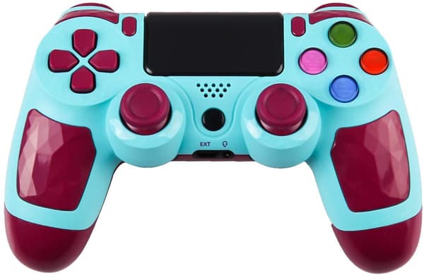 PS4 Spilcontroller til PS4, Bluetooth Trådløs Gamepad Comp Blue