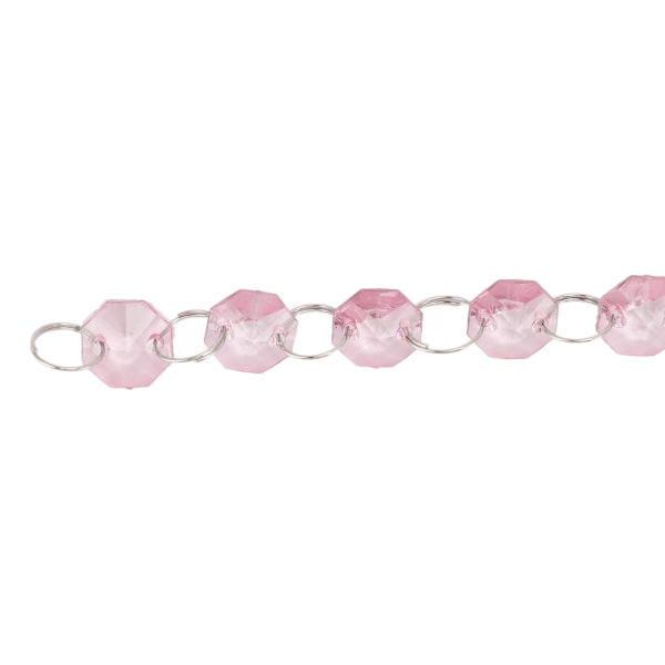 5 stk akryl krystall krans sterk forbindelse elegant flerbruks krystallperle krans for bryllup lysekrone fest Pink