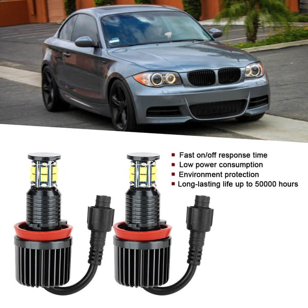 2 kpl H8 120W Super Bright Angel Eyes Sumuvalon LED-lamput sopivat E82 E92 E93