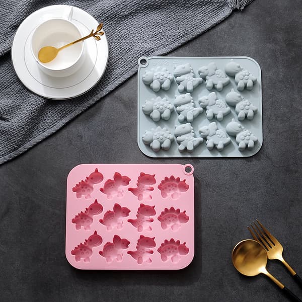 12 Dinosaur Silikon DIY Sommer Isbitbrett Isbitform Sjokolade