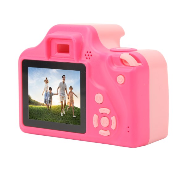 Barnekamera for selfie 2 tommer 5M 1080P HD Mini bærbar digital videokamera leketøy for småbarn Pink