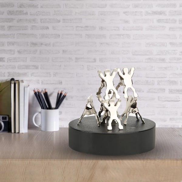 Magnetisk liten man mönster skrivbordshållare metall hem prydnader dekoration barn presentLiten man