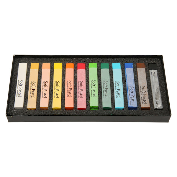 Bløde Pastelkridt 12 Farver Langtidsholdbare Kunstner Pastelkridt Sticks til Kontor Skole Kunst Tegning Maling Tilbehør