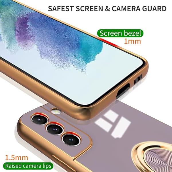 Kompatibelt deksel til Samsung Galaxy S21 FE med ringholder
