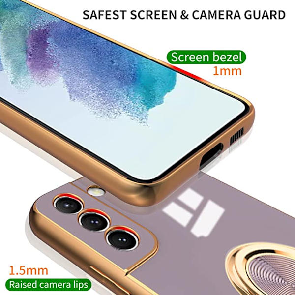 Kompatibelt fodral för Samsung Galaxy S21 FE med ringhållare