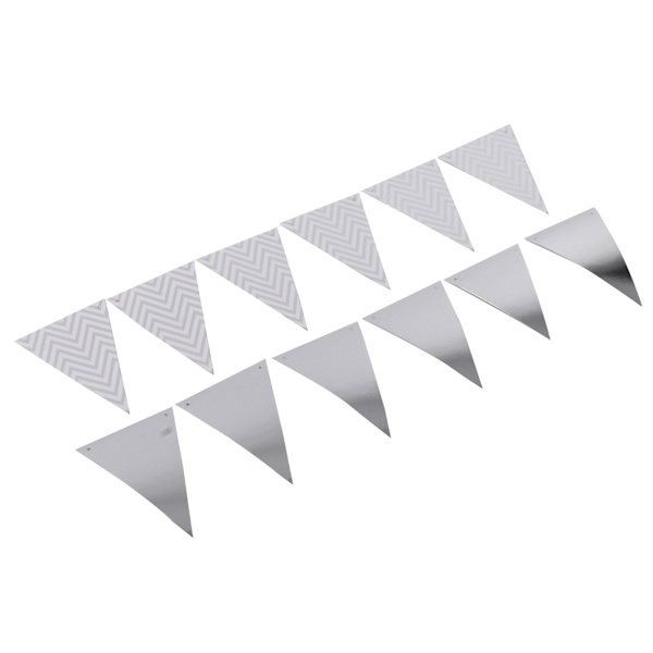 Vimpel Bröllopsrum Barnrum Födelsedagsfest Klä Upp Tillbehör Vinkad Dra Flagga Vimpel VimpelSilver