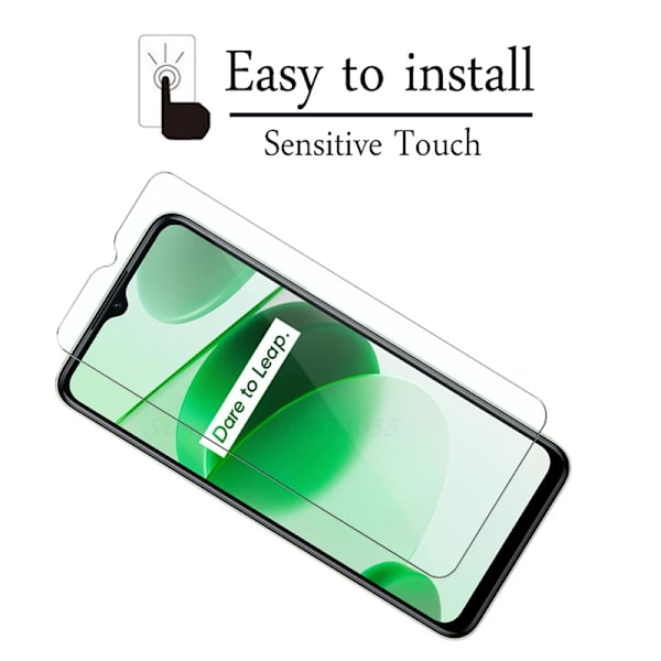4 IN 1 HD Härdat Glas För Realme C20 Skärmskydd Lins Film