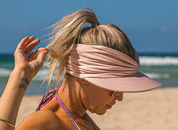 Solskjermhatt for kvinner, bred brem, sommer, UPF 50+ UV-beskyttelse