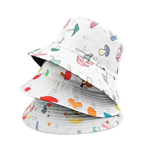Unisex Bucket Hat Print Vendbar Dobbeltsidet Solhat