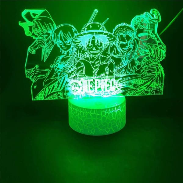 3D Natlamper Illusionslamper One Piece Natlampe Luffy S