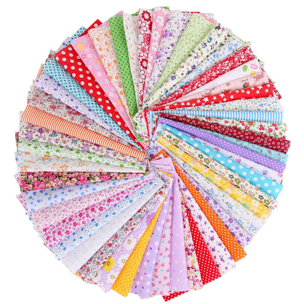 100PCs Square Patch Work Cotton Printed Different Patterns Clothing Accessories for DIY Sewing