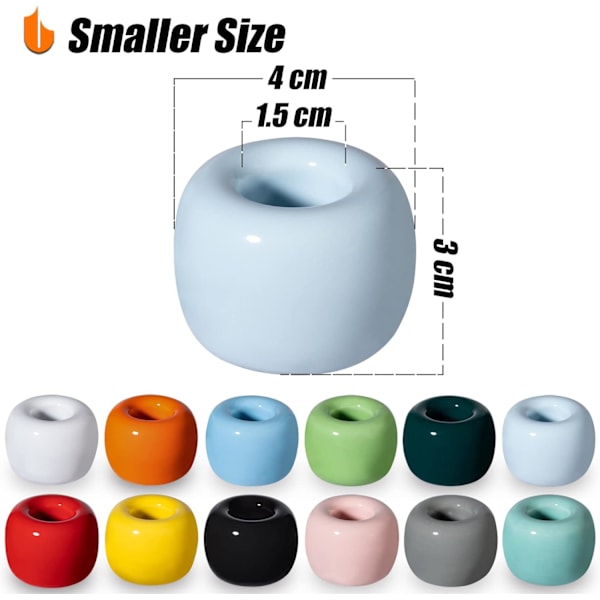 Snygg Mini Keramik Tandborsthållare Stativ för Badrum Toalettbord Skivor (Ljusblå 1-pack) Blue