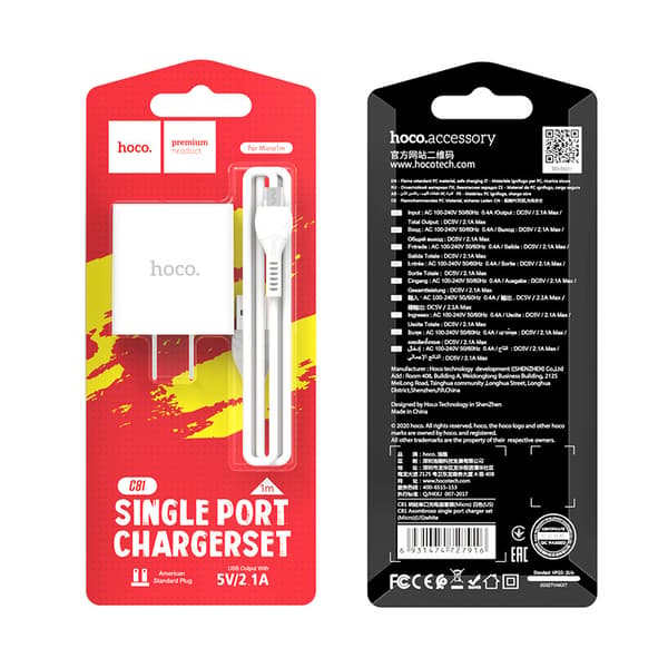hoco. C81 enkelportlader US standard for Android univer