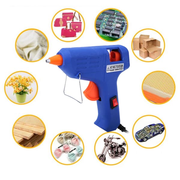 20W Varmsmeltelimpistol med Afbryder Manuel DIY Elektrisk Varmsmeltelimpistol (Blå)