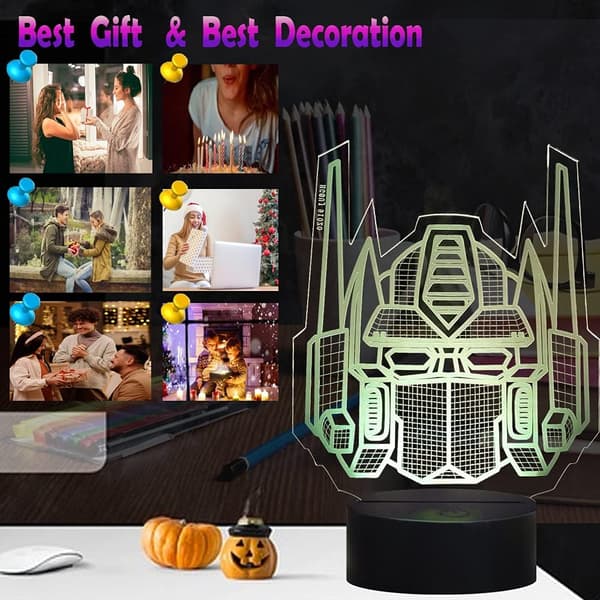 Anime Transformers Optimus Prime 3D LED Akryl Natlampe