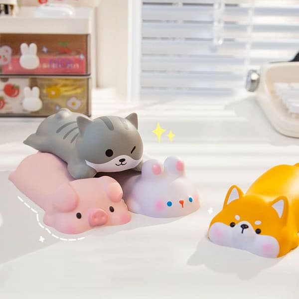 Søt Kawaii Håndleddsstøtte, Sakte Stigende PU Ergonomisk Armpute, Musematte Håndleddspute for Skrivebord Kontor Dataspill Rabbit