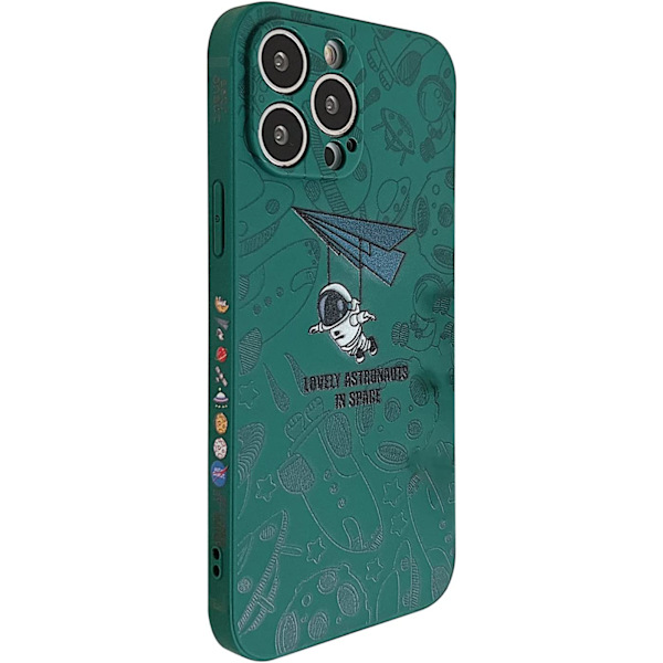 Kompatibel med iPhone 13 Pro Astronaut Case Kvinnor Flickor Så