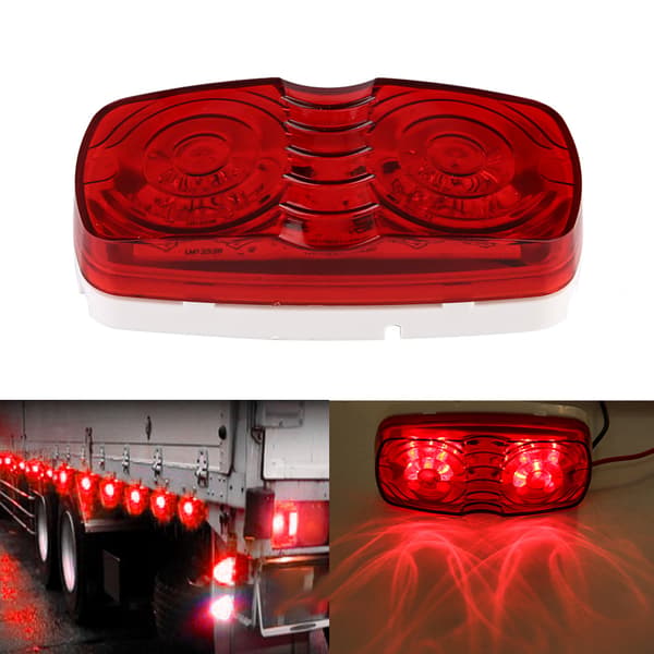 Universal LED-sidemarkerlampe for lastebiler 12V (Rød)