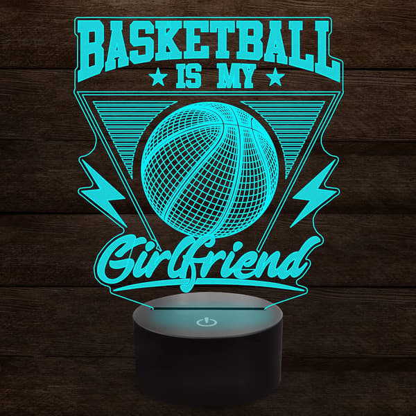 3D Basketboll Nattlampa Bakbräda Illusion Hooplampa för Barnrum Hem